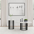 Furniture City Houma - Coaster - Haven 2-piece Round Marble Coffee and End Table Set Black - 706208-S2