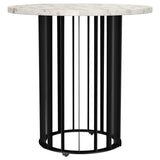 Haven 3-piece Round Marble Coffee and End Table Set Black