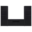 Furniture City Houma - Coaster - Winfield 3-piece Entertainment Center 60-inch TV Stand Black - 706222-SET