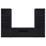 Furniture City Houma - Coaster - Winfield 3-piece Entertainment Center 60-inch TV Stand Black - 706222-SET