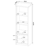 Winfield 3-sheld Media Tower Entertainment Pier Black