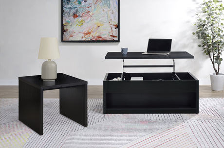 Furniture City Houma - Coaster - Knapp 2-piece Lift Top Coffee Table Set Black - 706228-S2