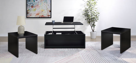 Furniture City Houma - Coaster - Knapp 3-piece Lift Top Coffee Table Set Black - 706228-S3