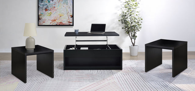 Furniture City Houma - Coaster - Knapp 3-piece Lift Top Coffee Table Set Black - 706228-S3