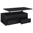 Furniture City Houma - Coaster - Knapp Lift Top Cocktail Coffee Table with Dual Drawers Black - 706228