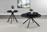 Furniture City Houma - Coaster - Briggs 2-piece Round Coffee and End Table Set Black - 706268-S2