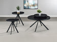 Furniture City Houma - Coaster - Briggs 3-piece Round Coffee and End Table Set Black - 706268-S3