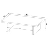 Max Rectangular Engineered Laminate Coffee Table Black