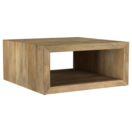 Furniture City Houma - Coaster - Benton Square Solid Mango Wood Coffee Table Natural - 706838