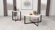 Furniture City Houma - Coaster - Tobin 2-piece Marble Top Coffee and End Table Set White - 707698-S2