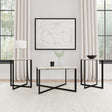 Furniture City Houma - Coaster - Tobin 3-piece Marble Top Coffee and End Table Set White - 707698-S3
