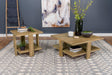 Furniture City Houma - Coaster - Dawn 2-piece Round Coffee and End Table Set Mango Brown - 707718-S2