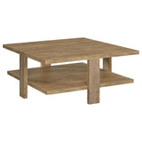 Dawn 2-piece Round Coffee and End Table Set Mango Brown