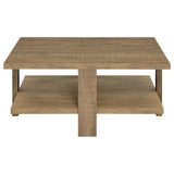 Dawn 2-piece Round Coffee and End Table Set Mango Brown