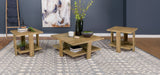 Furniture City Houma - Coaster - Dawn 3-piece Round Coffee and End Table Set Mango Brown - 707718-S3