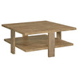 Furniture City Houma - Coaster - Dawn Square Engineered Wood Coffee Table Mango Brown - 707718