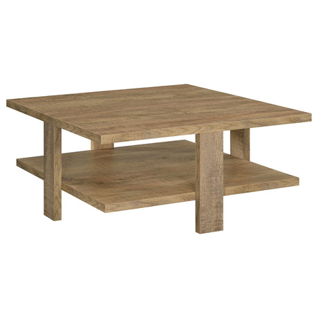 Furniture City Houma - Coaster - Dawn Square Engineered Wood Coffee Table Mango Brown - 707718