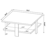 Dawn Square Engineered Wood Coffee Table Mango Brown
