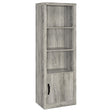 Furniture City Houma - Coaster - Burke 3-shelf Engineered Wood Media Tower Grey Driftwood - 707726