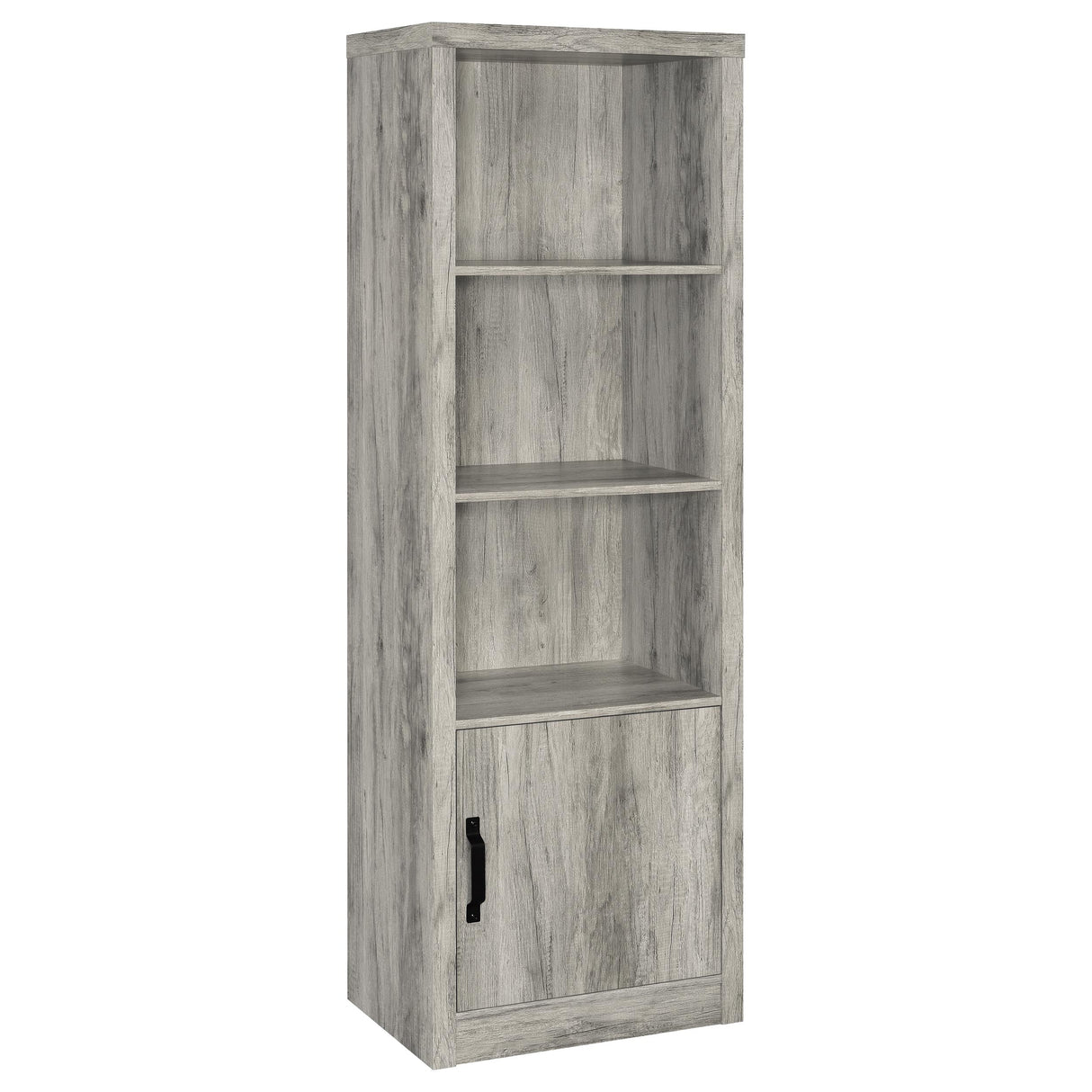 Furniture City Houma - Coaster - Burke 3-shelf Engineered Wood Media Tower Grey Driftwood - 707726