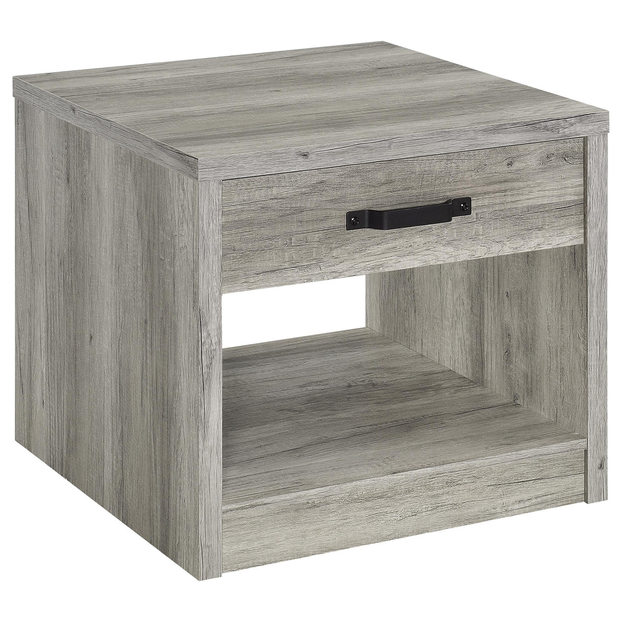 Furniture City Houma - Coaster - Felix 1-drawer Engineered Wood Side End Table Grey Driftwood - 707727