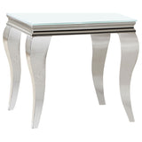 Carone 2-piece Glass Top Coffee and End Table Set White