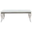 Furniture City Houma - Coaster - Carone Rectangular Glass Top Coffee Table White and Chrome - 707768