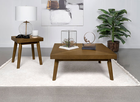 Furniture City Houma - Coaster - Westerly 2-piece Square Coffee and End Table Set Walnut - 707798-S2
