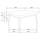 Westerly Square Wood Coffee Table Walnut Brown