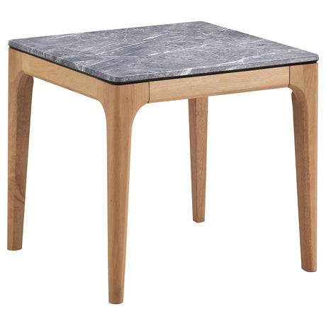 Furniture City Houma - Coaster - Polaris Square SmartTop Side End Table Grey and Light Oak - 707857