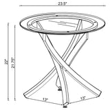 Brooke 2-piece Round Coffee and End Table Set Rose Brass