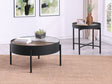 Furniture City Houma - Coaster - Ozella 2-piece Round Coffee and End Table Set Sandy Black - 707898-S2
