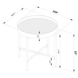 Ozella 3-piece Round Coffee and End Table Set Sandy Black