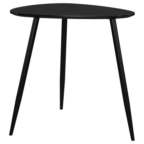 Furniture City Houma - Coaster - Odessa Triangular Solid Wood End Table Black - 707917