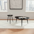 Furniture City Houma - Coaster - Odessa 2-piece Triangular Coffee and End Table Set Black - 707918-S2