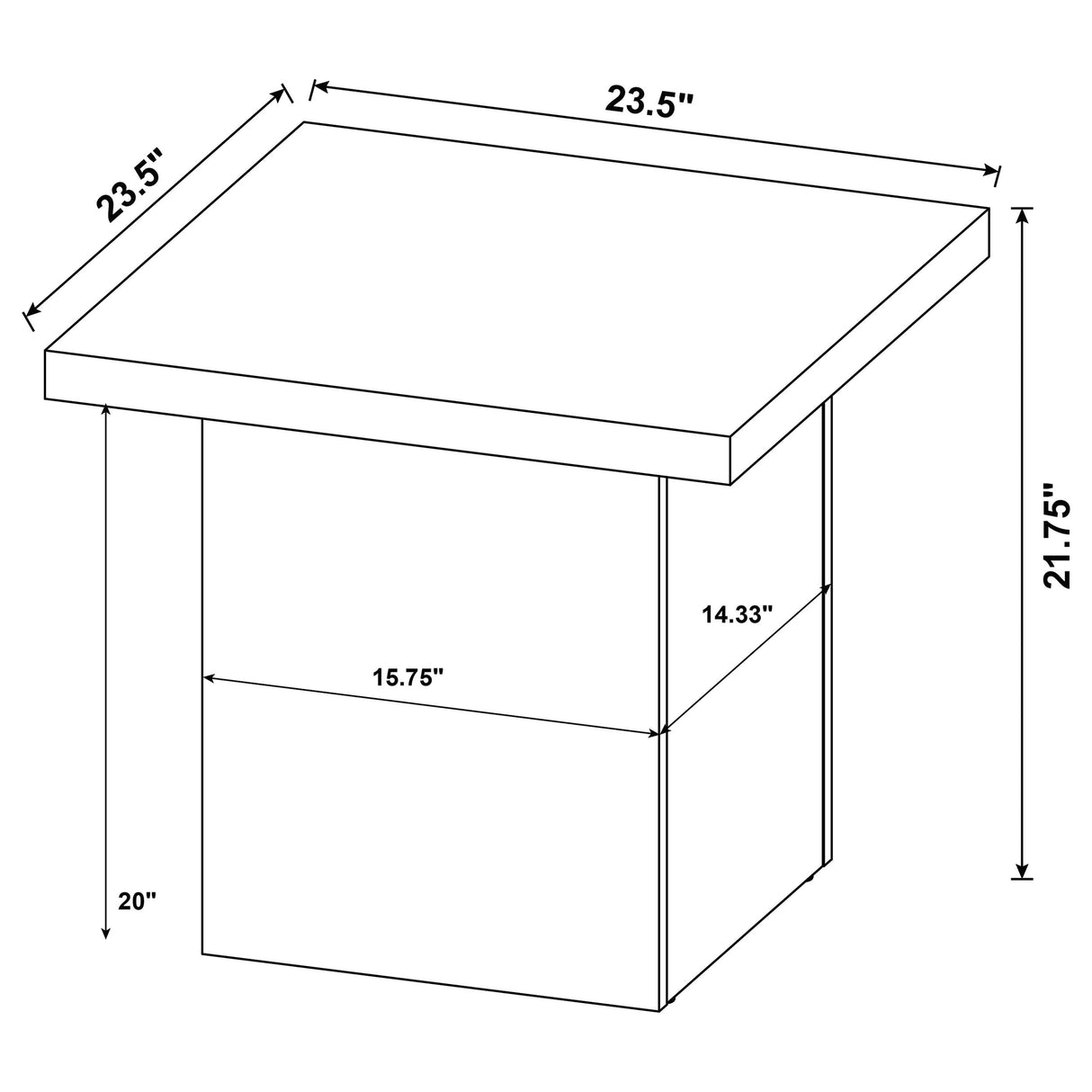 Devar 2-piece Square Coffee and End Table Set Mango