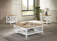 Furniture City Houma - Coaster - Hollis 3-piece Square Coffee and End Table Set White - 708098-S3