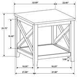 Hollis 3-piece Square Coffee and End Table Set White