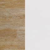 Hollis Square Wood Coffee Table With Shelf Brown and White