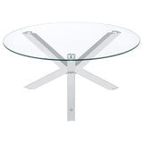 Kenzie 3-piece Round Coffee and End Table Set Chrome