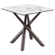 Furniture City Houma - Coaster - Carvell Square Sintered Stone End Side Table Mirage White - 708137
