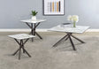 Furniture City Houma - Coaster - Carvell 3-piece Square Coffee and End Table Set Mirage White - 708138-S3