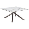 Furniture City Houma - Coaster - Carvell Square Sintered Stone Top Coffee Table Mirage White - 708138