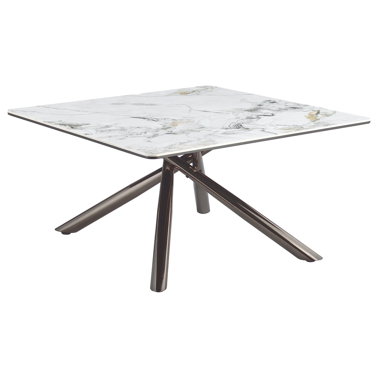 Furniture City Houma - Coaster - Carvell Square Sintered Stone Top Coffee Table Mirage White - 708138