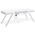 Furniture City Houma - Coaster - Marcia 1-drawer Wood 60-inch TV Stand White High Gloss - 708152
