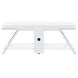Marcia 1-drawer Wood 60-inch TV Stand White High Gloss
