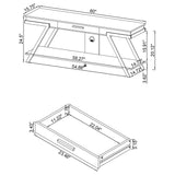 Marcia 1-drawer Wood 60-inch TV Stand White High Gloss