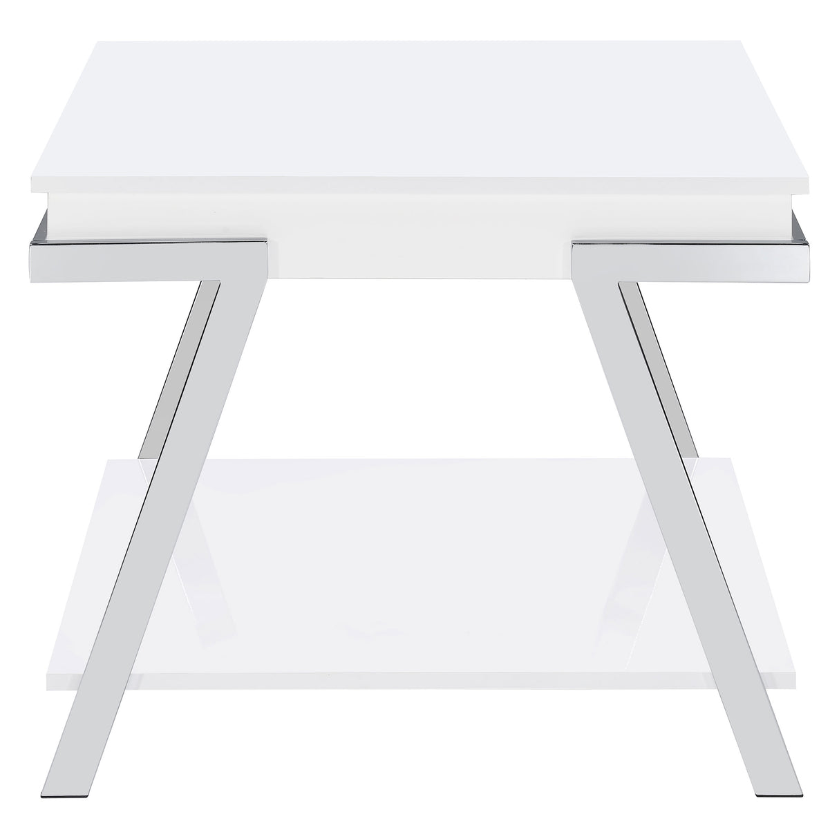 Marcia Rectangular Side End Table White High Gloss