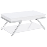 Furniture City Houma - Coaster - Marcia Rectangular Lift Top Coffee Table White High Gloss - 708158