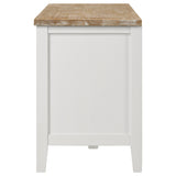 Hollis 2-door Wood 67-inch TV Stand with Drawer Brown and White